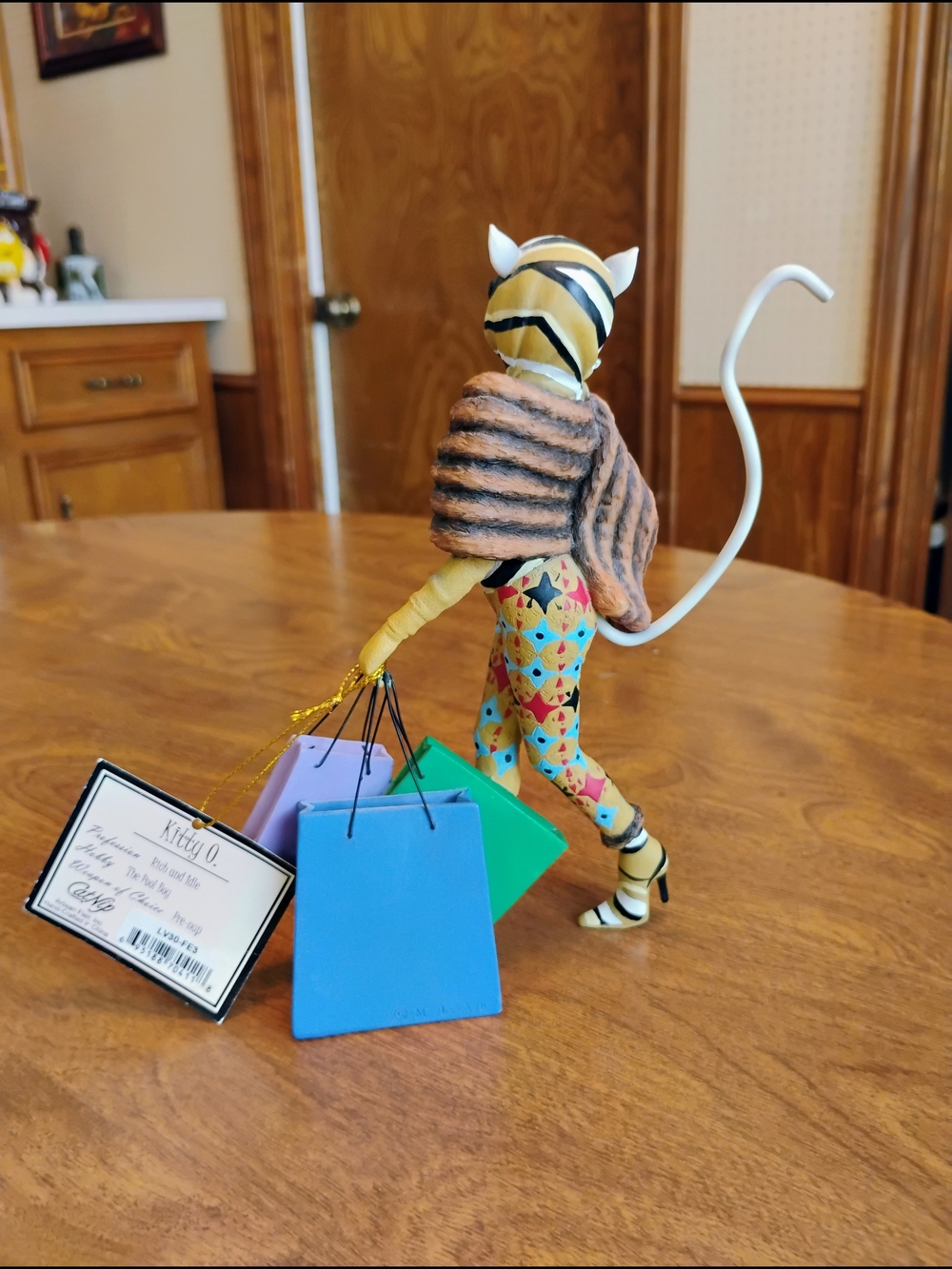 Margaret Le Van "Kitty-O" Handcrafted Ceramic Cat Figurine By Artisan Flair Inc - Picture 2 of 11